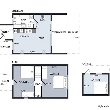 Charming Older Two-storey With Annex, Covered Terrace And Large Garden Close To The Beach, Forest And The Cosy Harbour Town Of